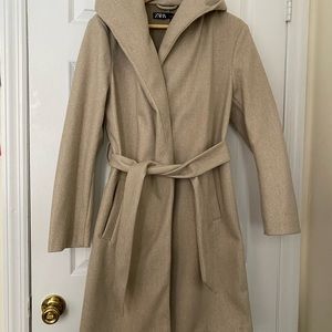 Zara Hooded Overcoat